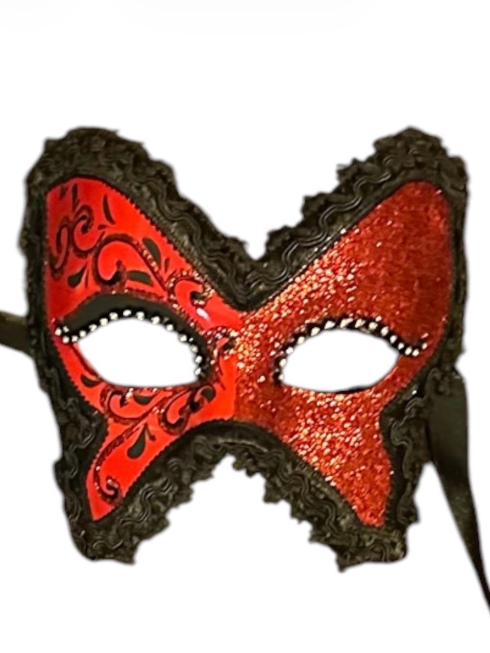 Authentic Venetian Masquerade Mask - Hand Made in Italy (NWT) Red